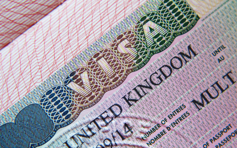 UK VISA document